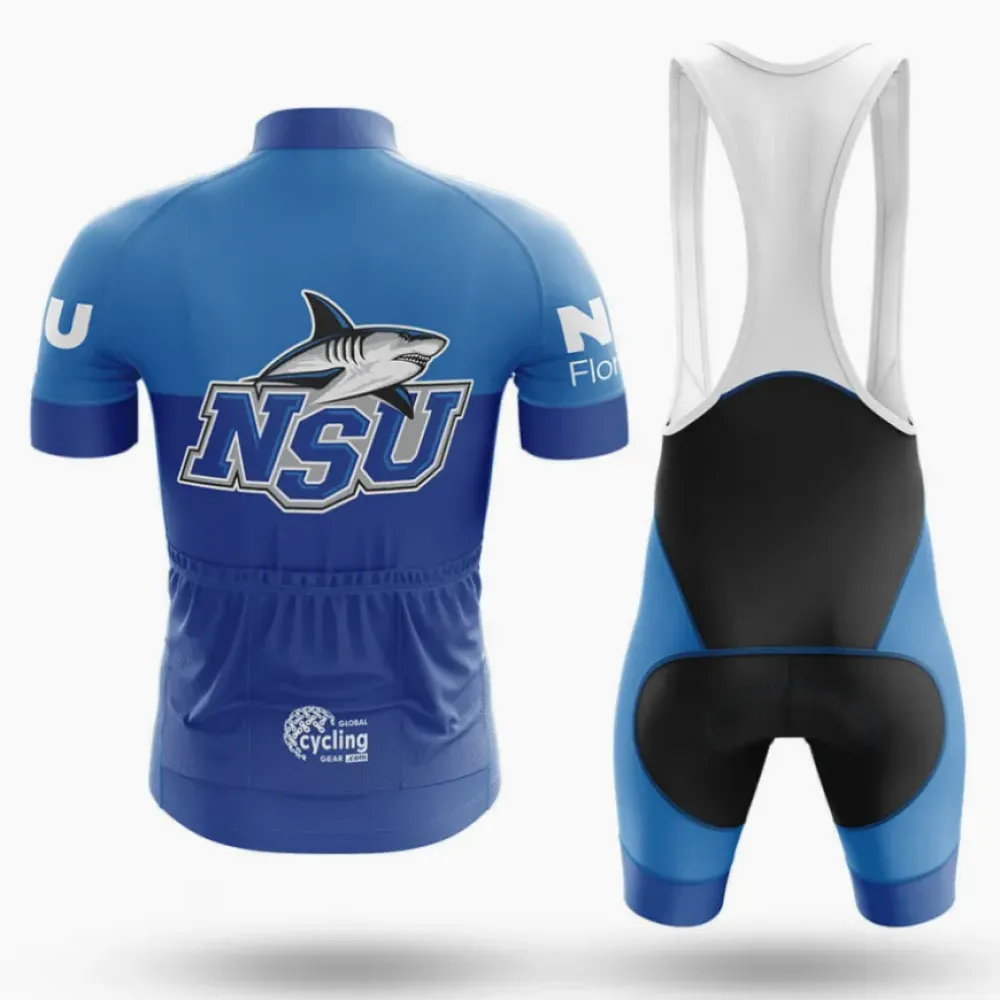 Nova Southeastern University Cycling Bibs Ver.2 Comfortable Blue/White/Black