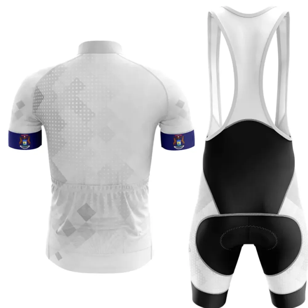 Michigan Cycling Bibs Ver.2 Breathable White/Black/Dark Blue