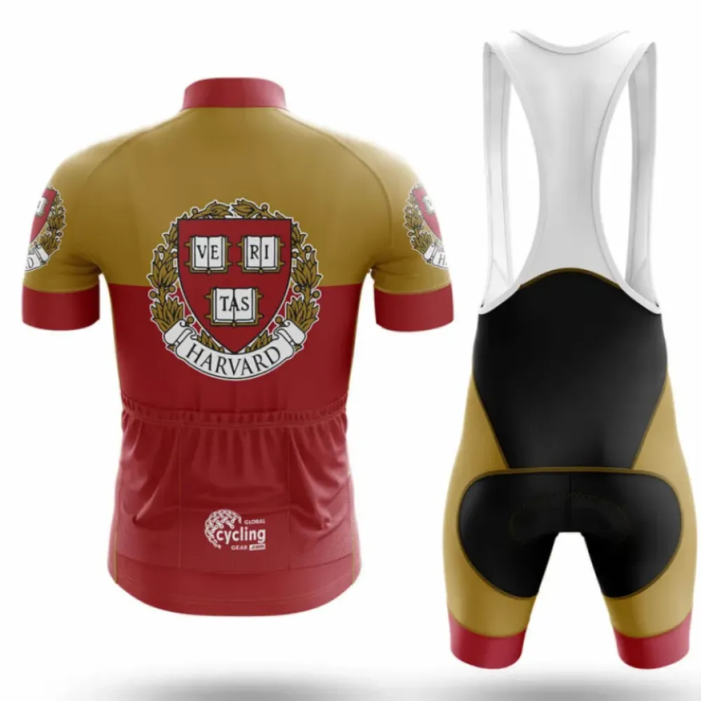 Harvard Cycling Jersey Premium Maroon/Gold/Brown