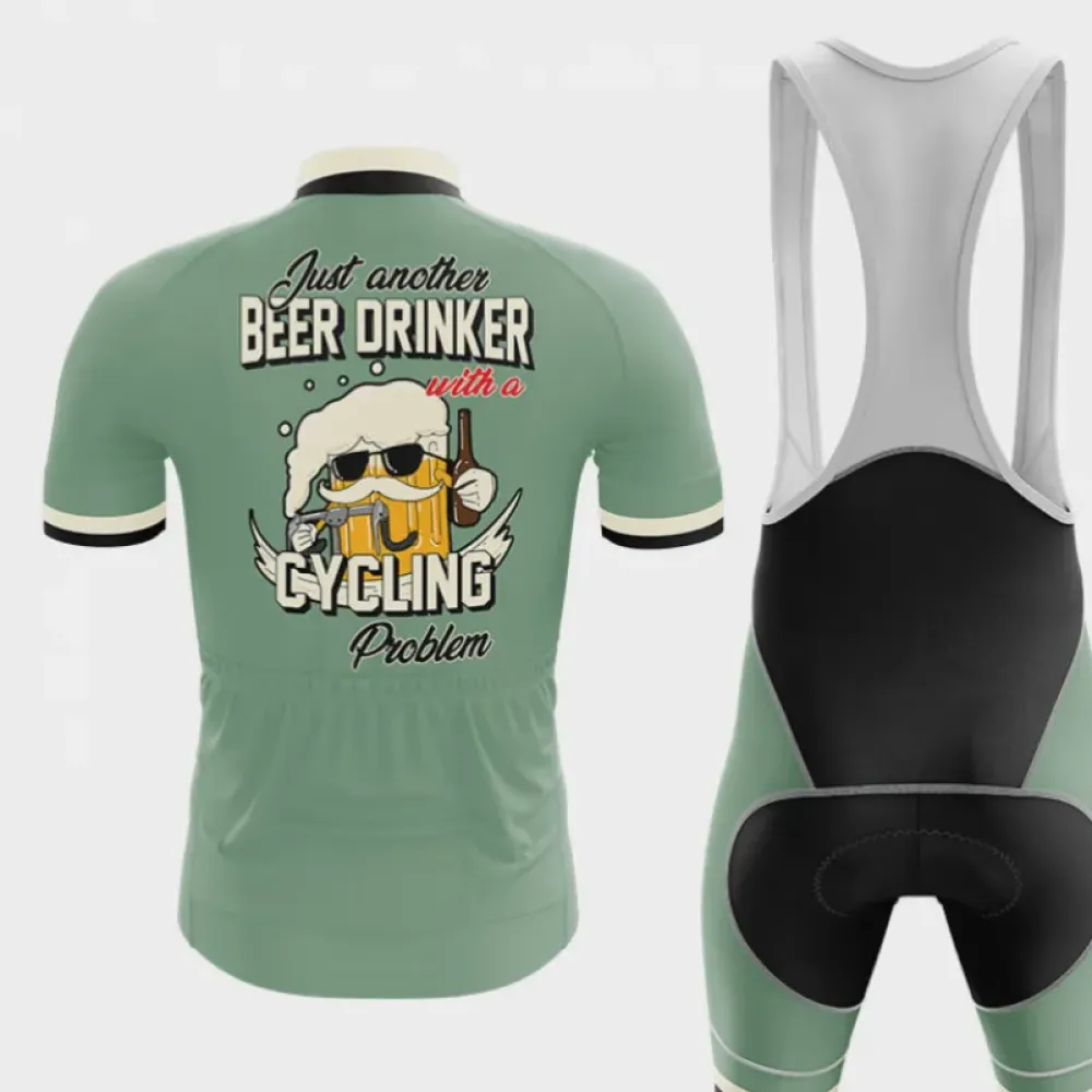 Beer Drinker Cycling Kit Just Another Problem Green/Black/White