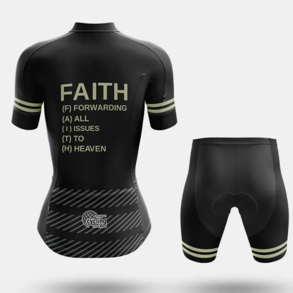 Faith Women Cycling Jersey Black/Gold/White