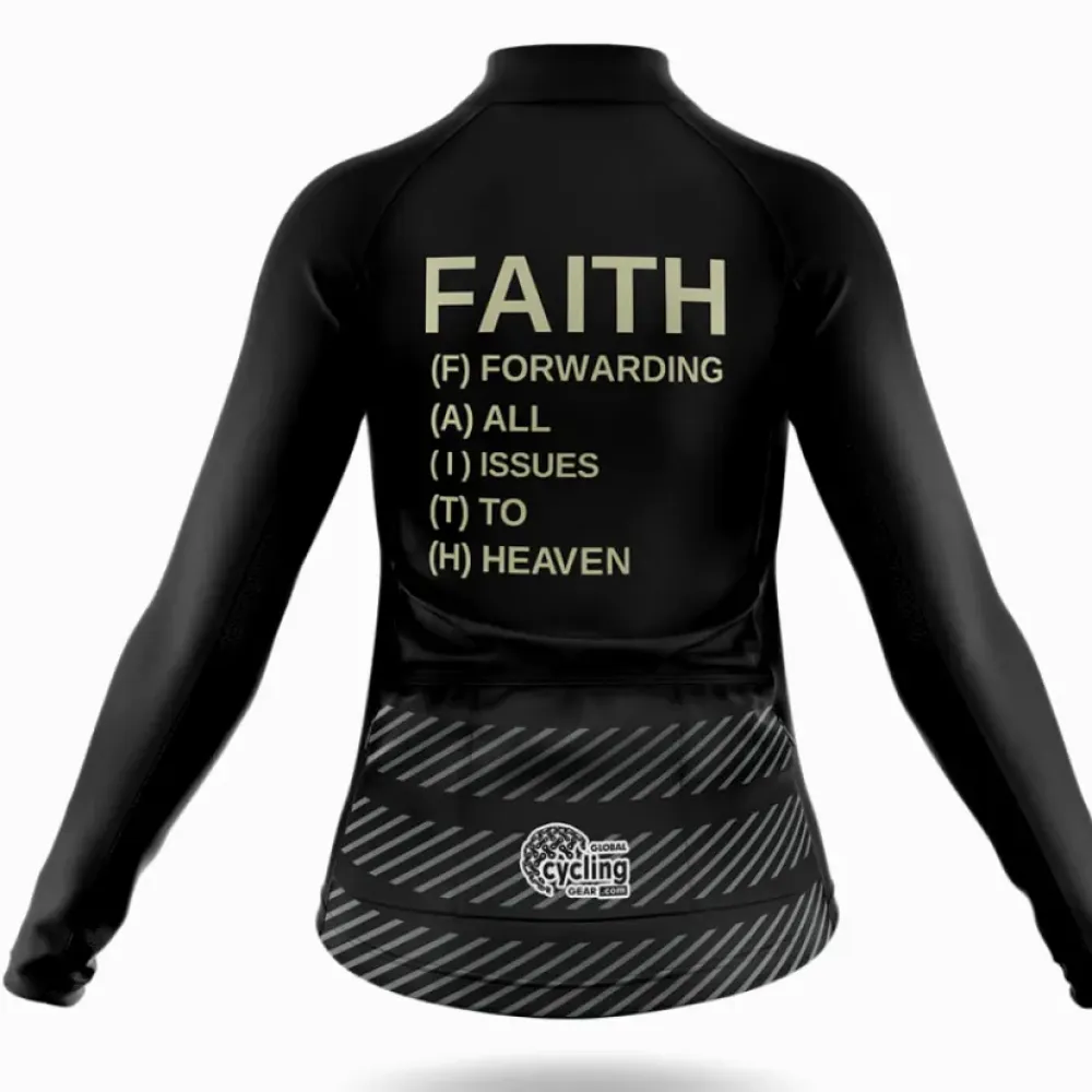 Faith Women Cycling Jersey Black/Gold/White