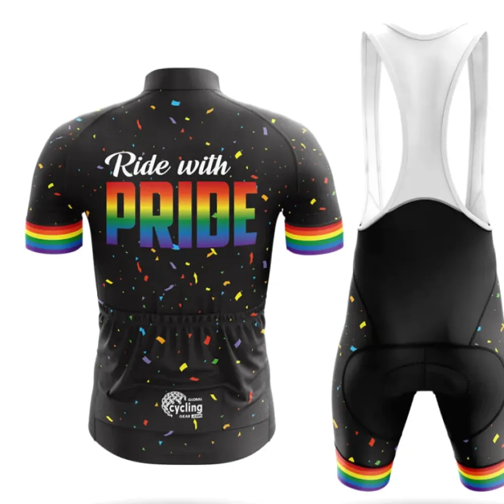 Cycling Kit Pride Rainbow Black/Purple/White