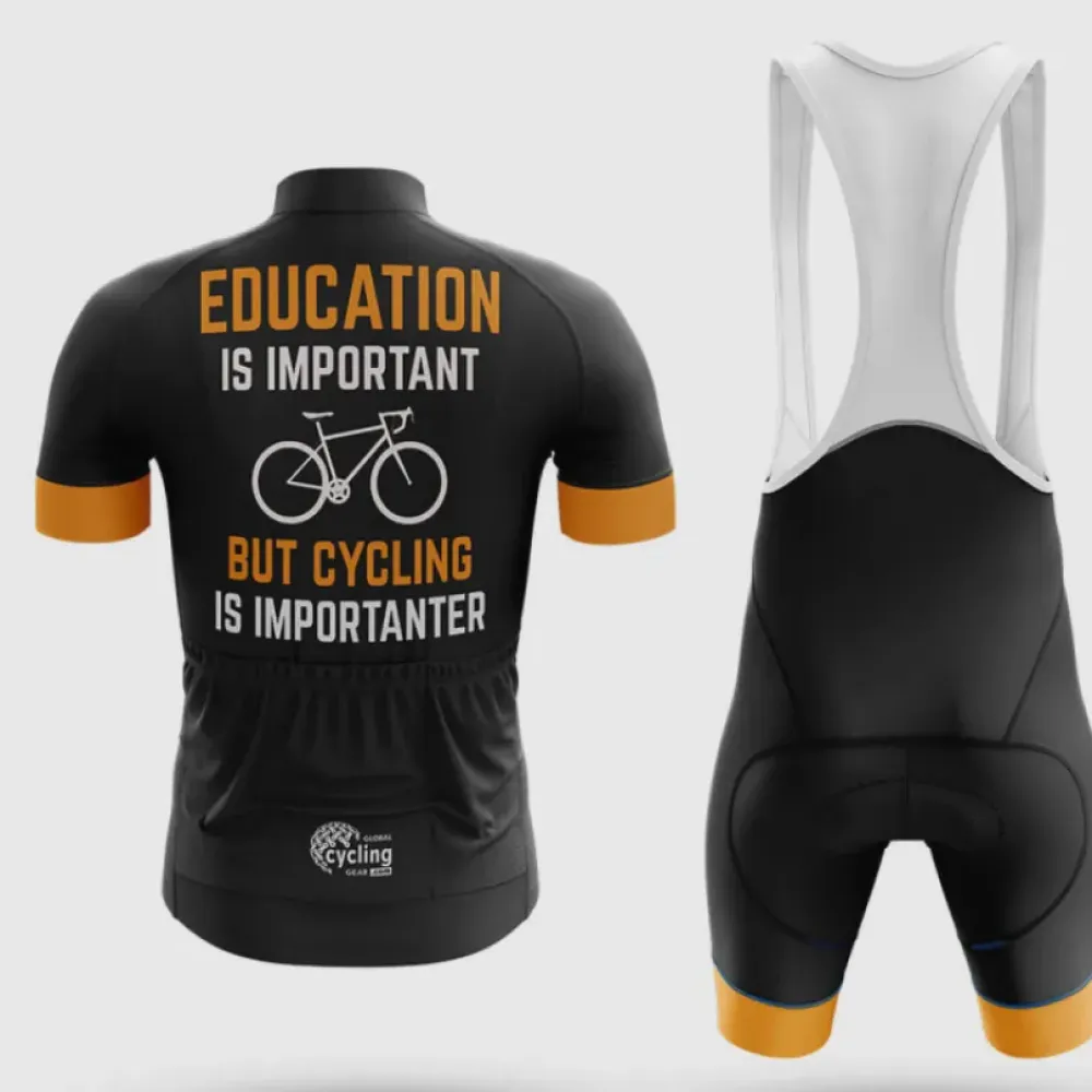Cycling Important Jersey Black/Orange/White