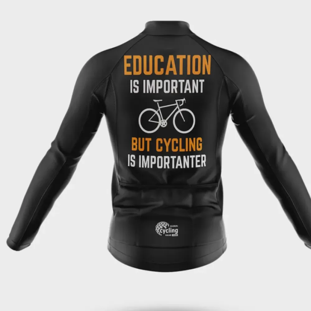 Cycling Important Jersey Black/Orange/White