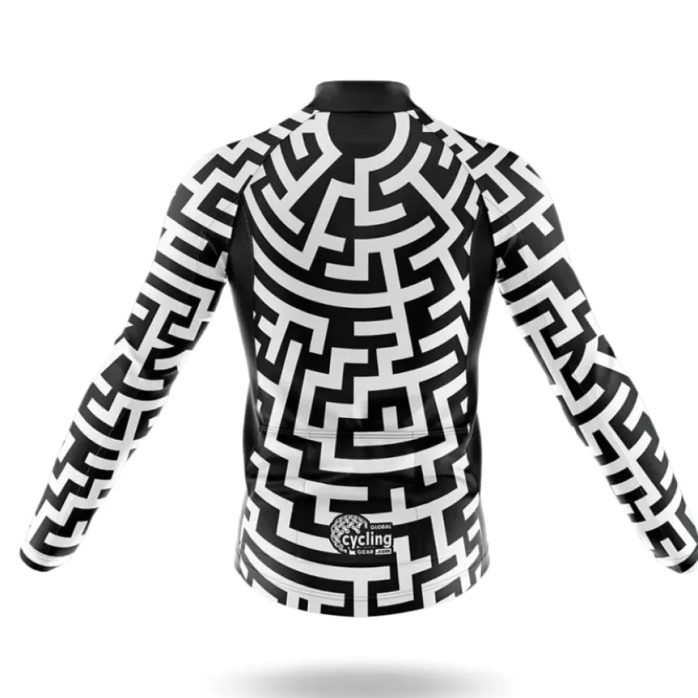 Cycling Kit Maze Geometric Black/White/Silver