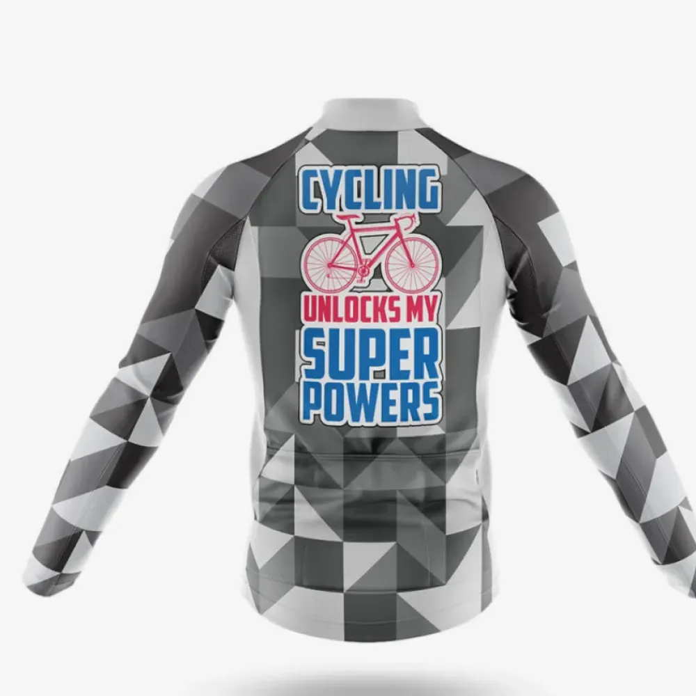 Superpowers Cycling Jersey Cycling Gray/Red/Blue