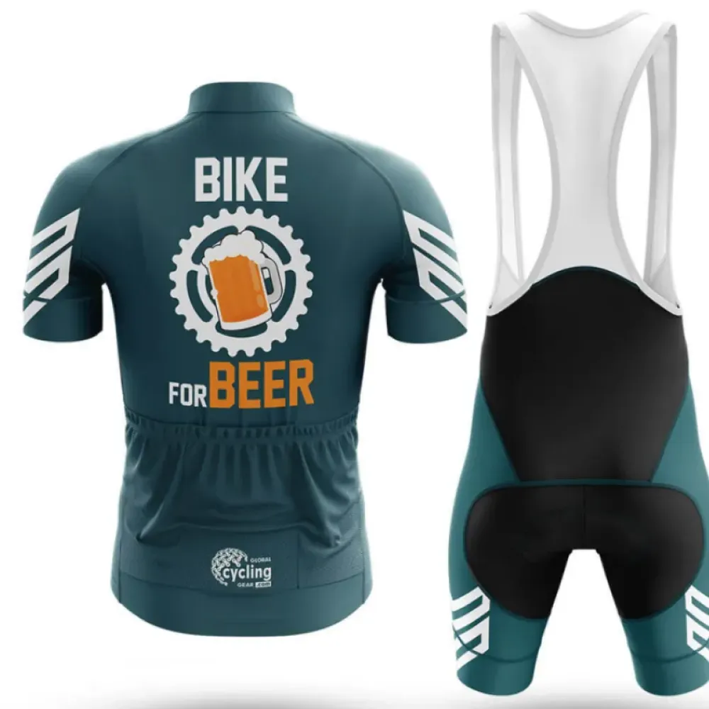 Cycling Bibs Green White/Teal/Black