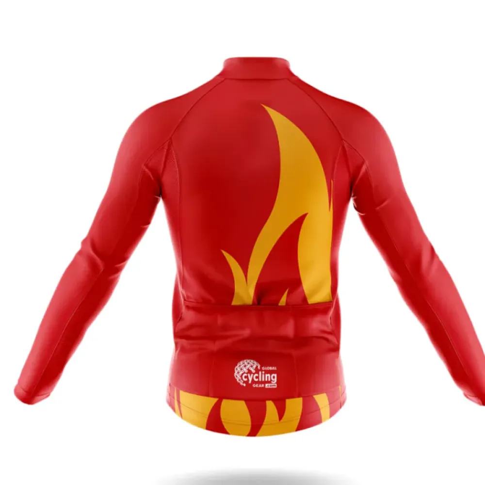 Cycling Bibs Fire Elements Black/Red/Yellow