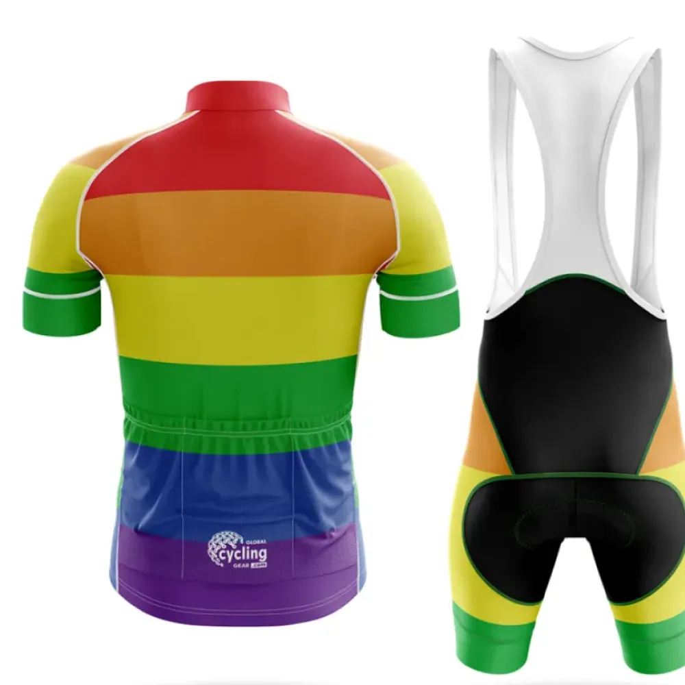 Classic Pride Flag Cycling Bibs Pride Green/Yellow/Black