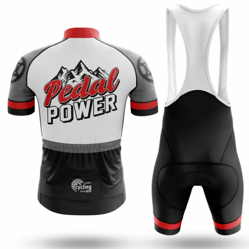 Pedal Power V7 Cycling Jersey Black/Red/White
