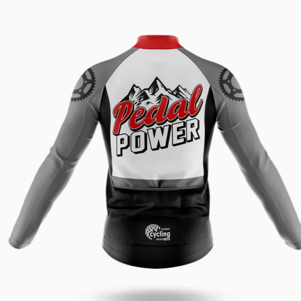 Pedal Power V7 Cycling Jersey Black/Red/White