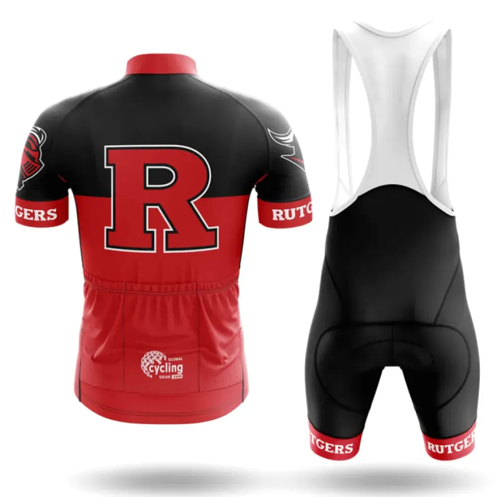 Rutgers University Long Sleeve Cycling Jersey Red/Black/White