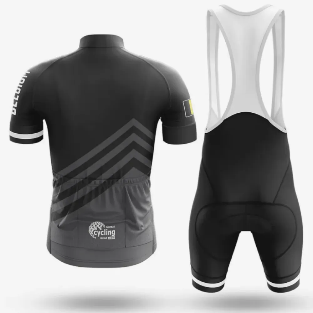 Belgium S5 Black Cycling Jersey Black/Red/Grey