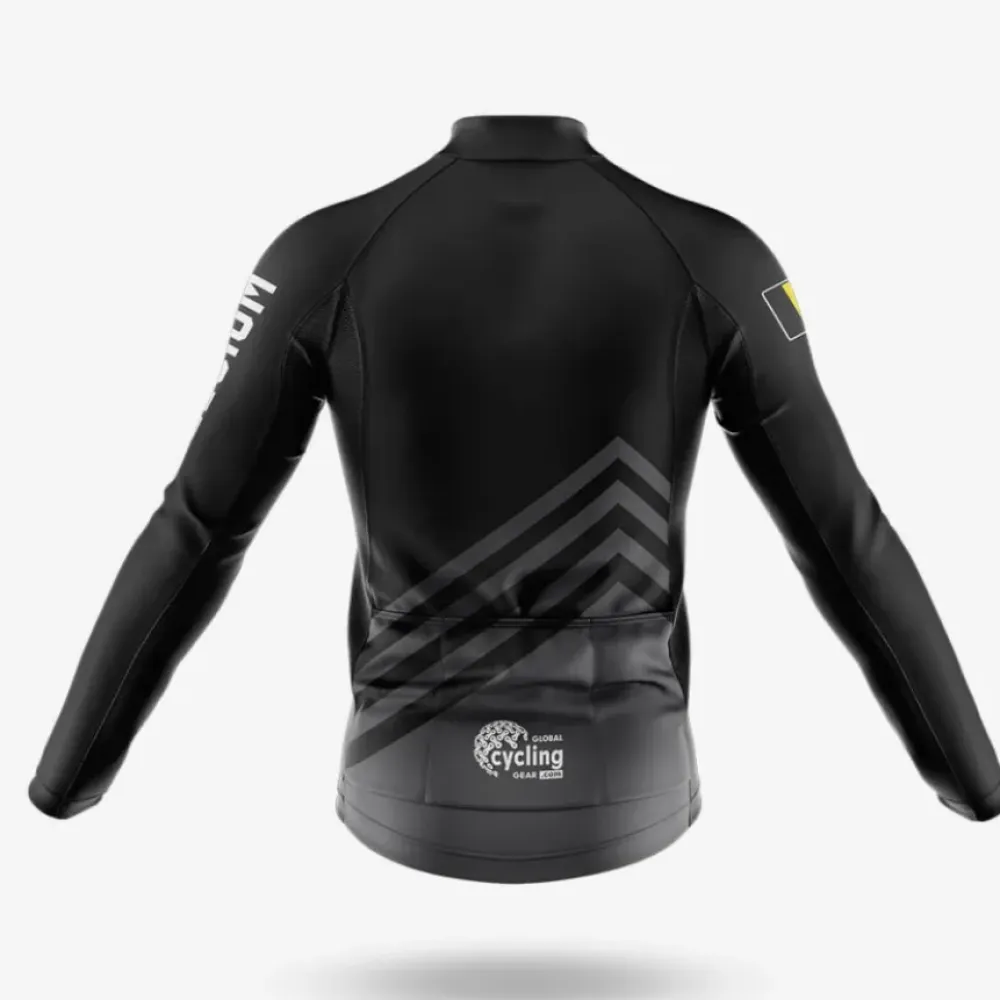 Belgium S5 Black Cycling Jersey Black/Red/Grey