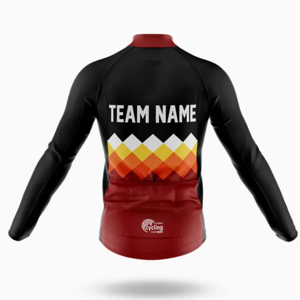 Cycling Kit Custom Team Name Red/Yellow/White