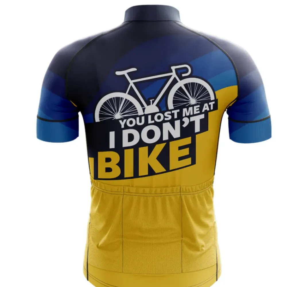Love My Bike Cycling Jersey Unique Design Navy/Yellow/Blue