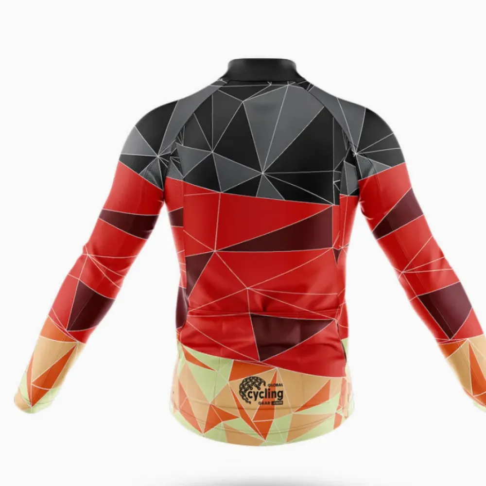 Cycling Bibs Fire Triangles Black/Orange/Gold