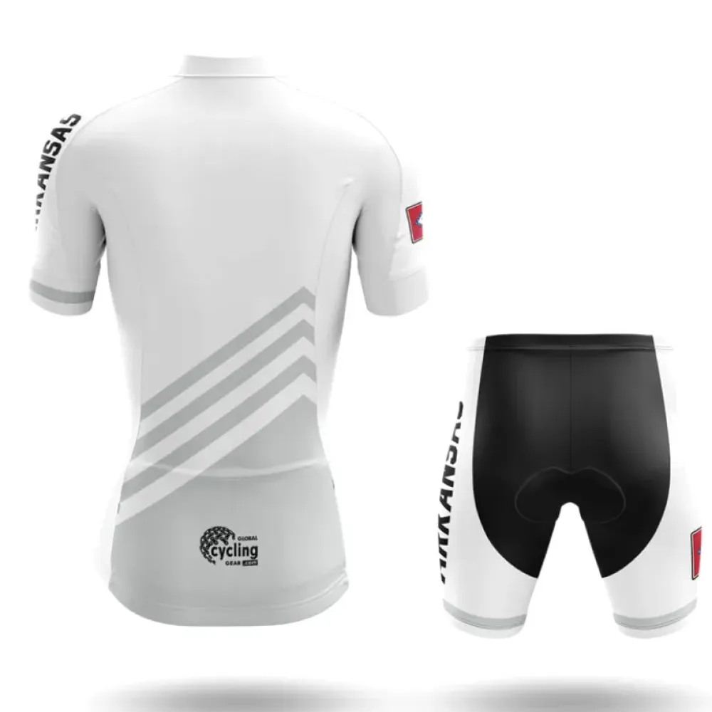 Arkansas S4 Cycling Shorts White/Red/Black