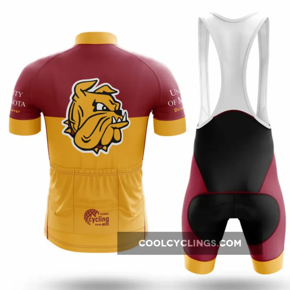 University of Minnesota Duluth Long Sleeve Cycling Jersey Maroon/Gold/White