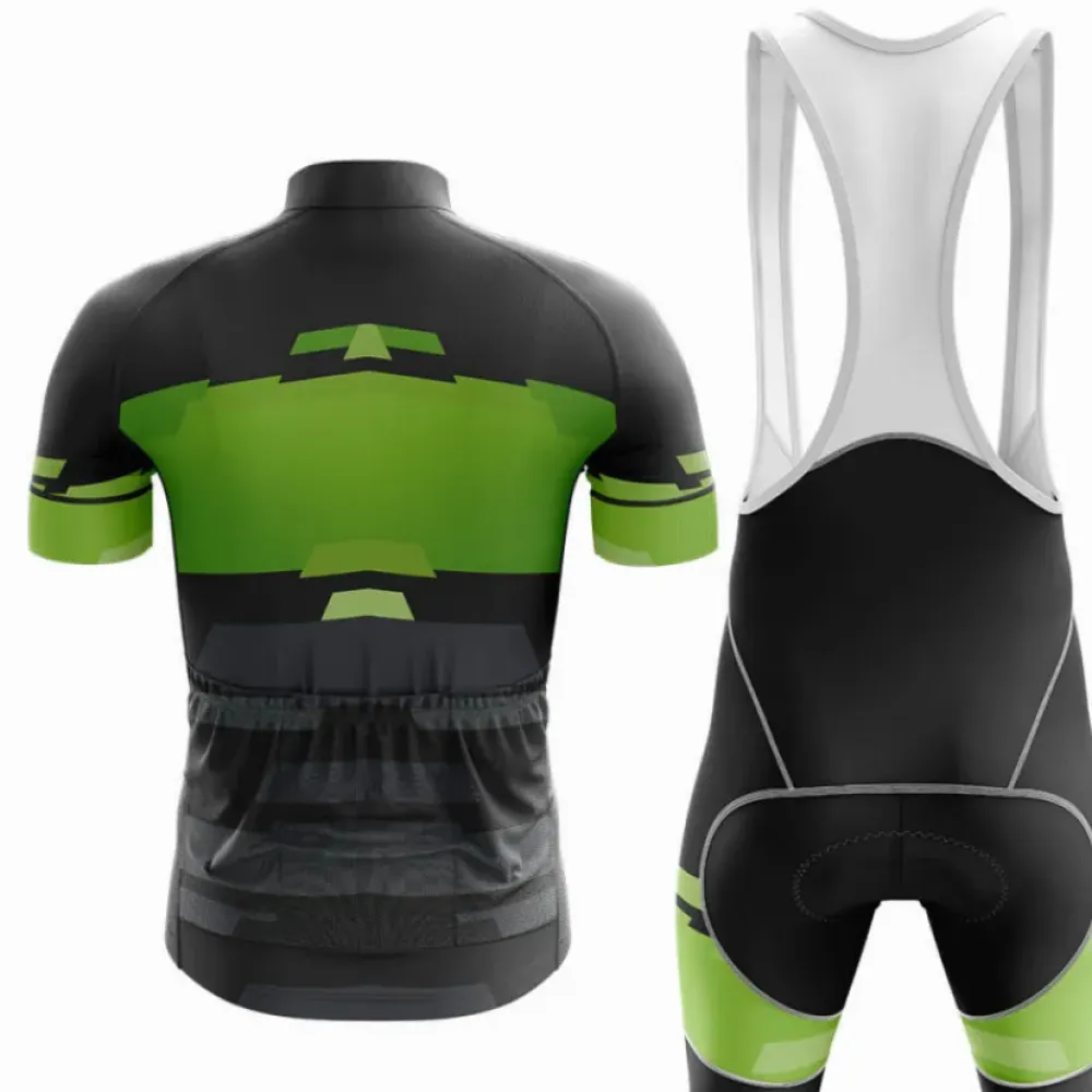 Attack Men's Cycling Bibs Breathable Lime/Black/White
