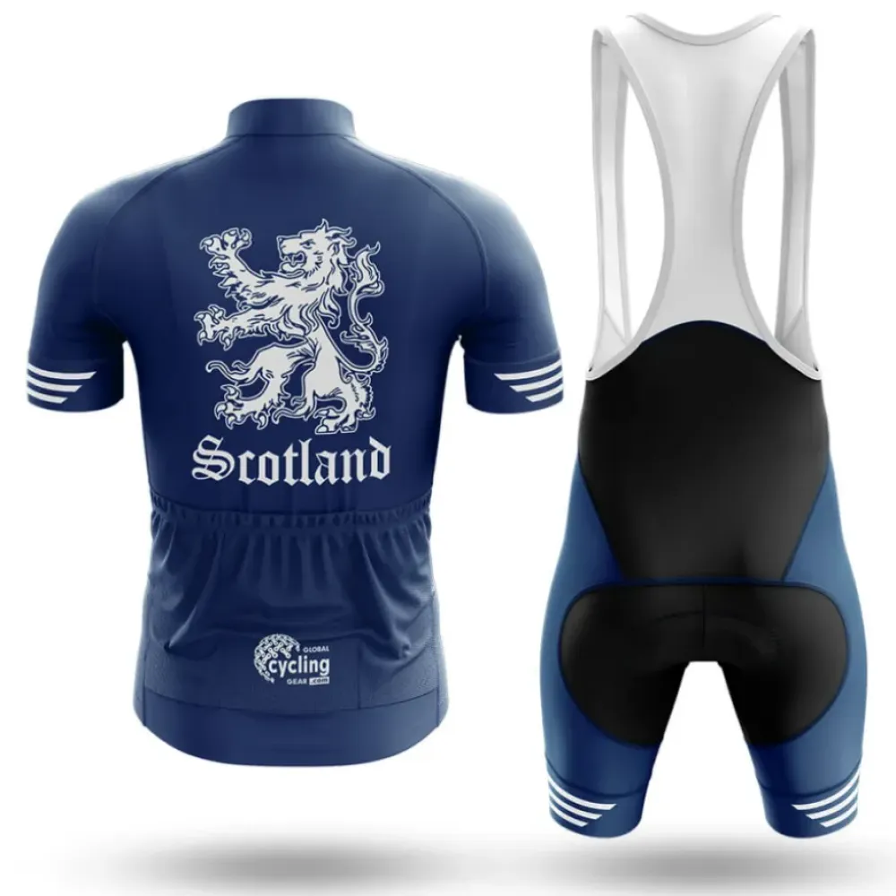 Scottish Lion Cycling Bibs Comfortable Navy/White/Blue