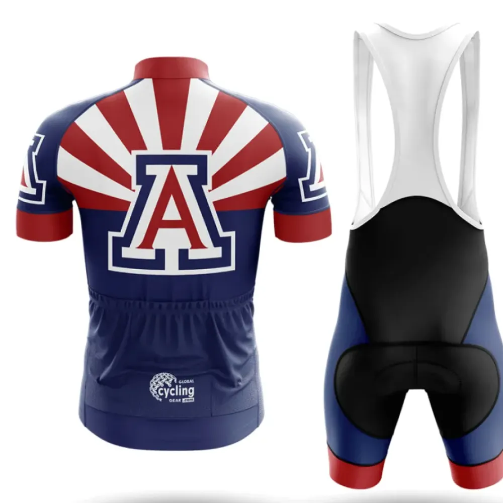 University of Arizona AZ Cycling Bibs Comfortable Navy/Red/White