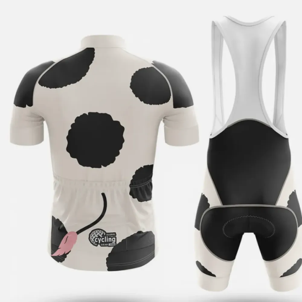 Cow Cycling Jersey Cute Black/White/Pink