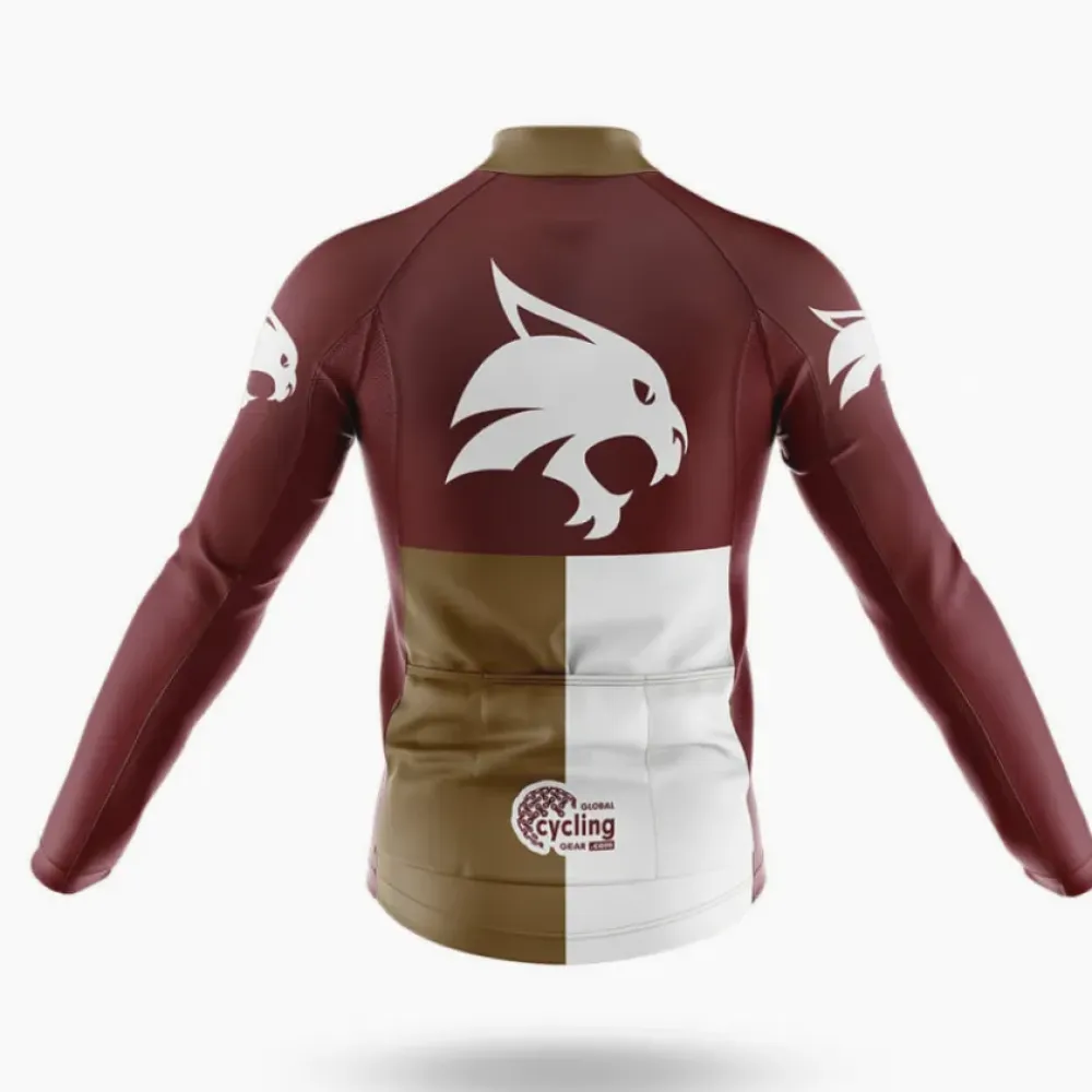 Texas State University TX Cycling Bibs Comfortable Black/Burgundy/White