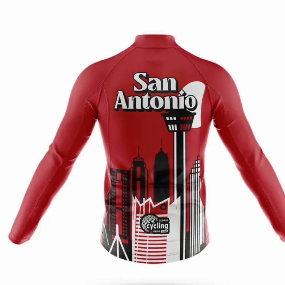 San Antonio TX Cycling Kit Full Set Red/Black/White