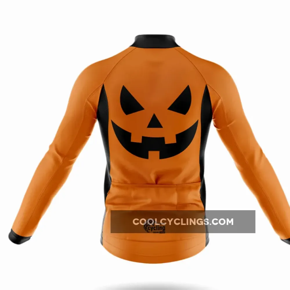 Orange Cycling Jersey Pumpkin Face Black/Orange/Grey