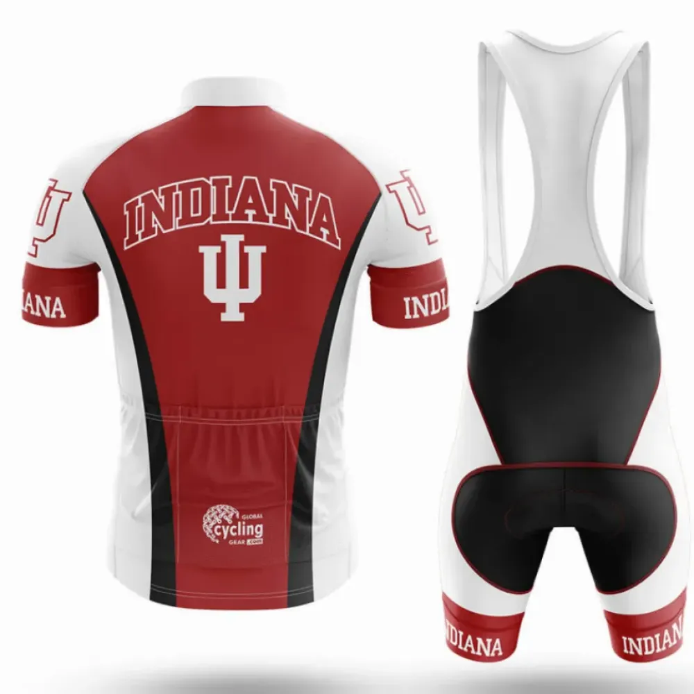 Indiana University Bloomington Cycling Kit Full Set Feature Red/White/Black