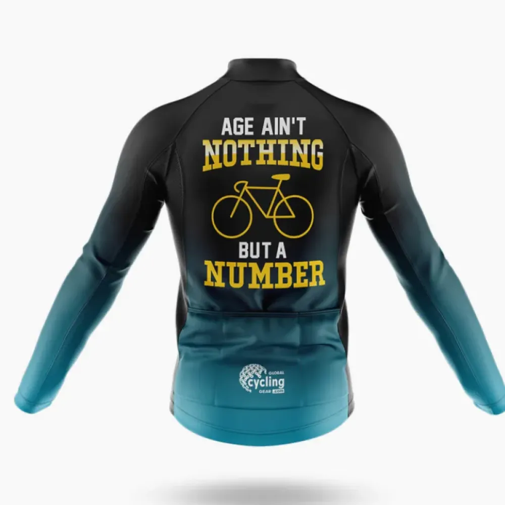 Age Is Just A Number Long Sleeve Cycling Jersey Black/Green/Yellow