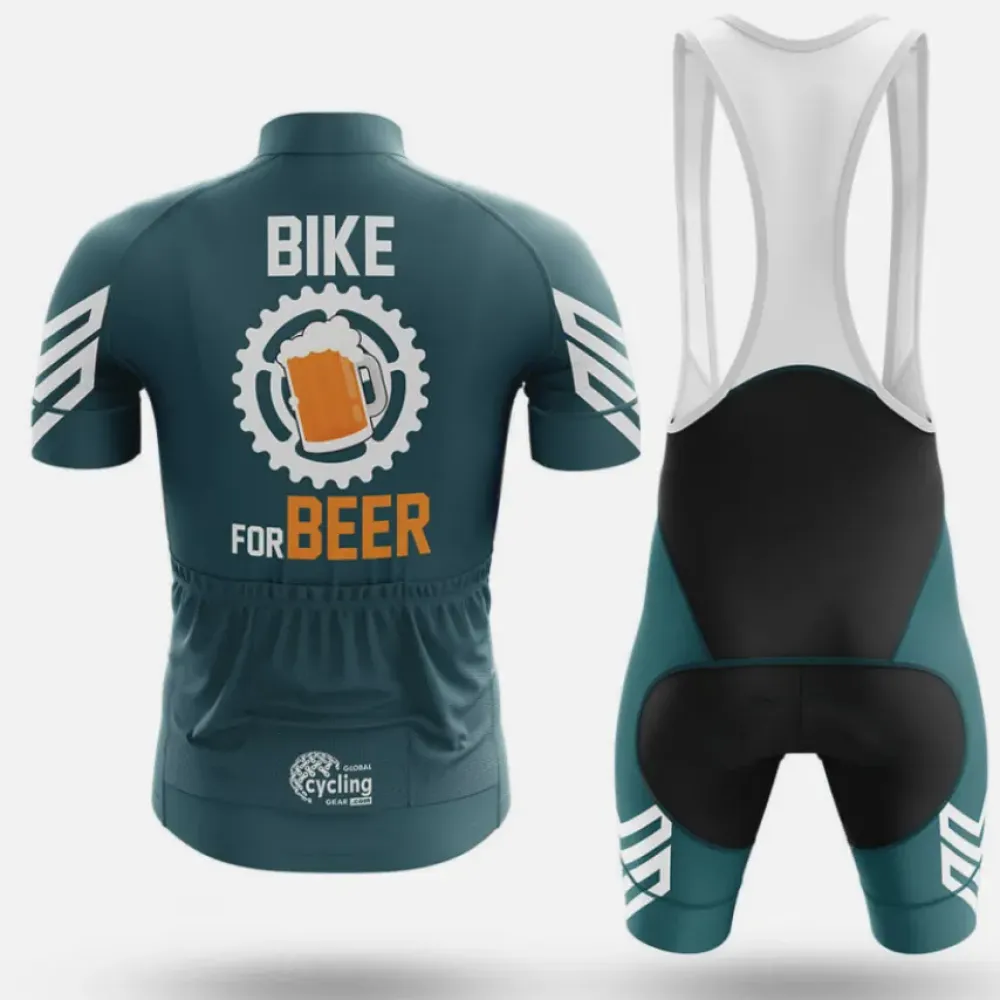 Cycling Kit Bike For Beer Green/Teal/White