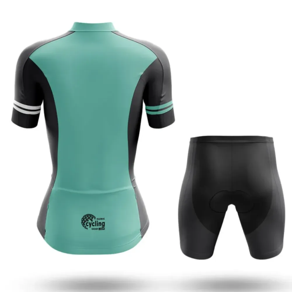 Women's Cycling Jersey Mint Green/Black/White