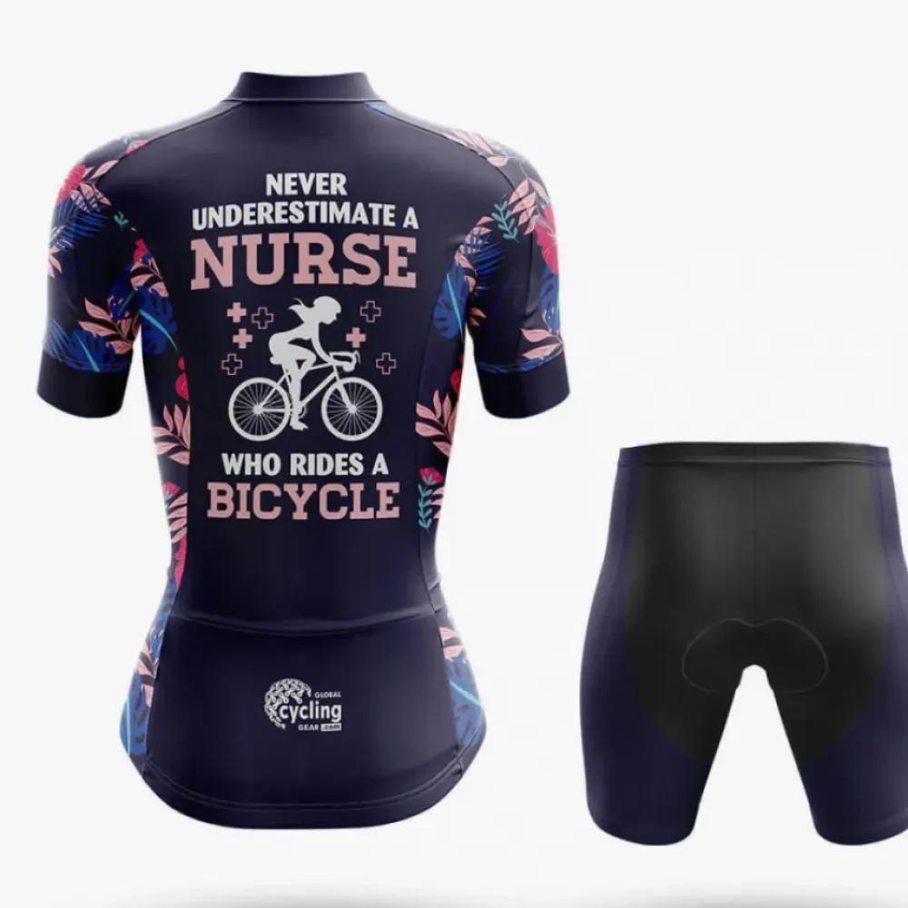 Cycling Nurse V4 Floral Navy/Pink/Blue