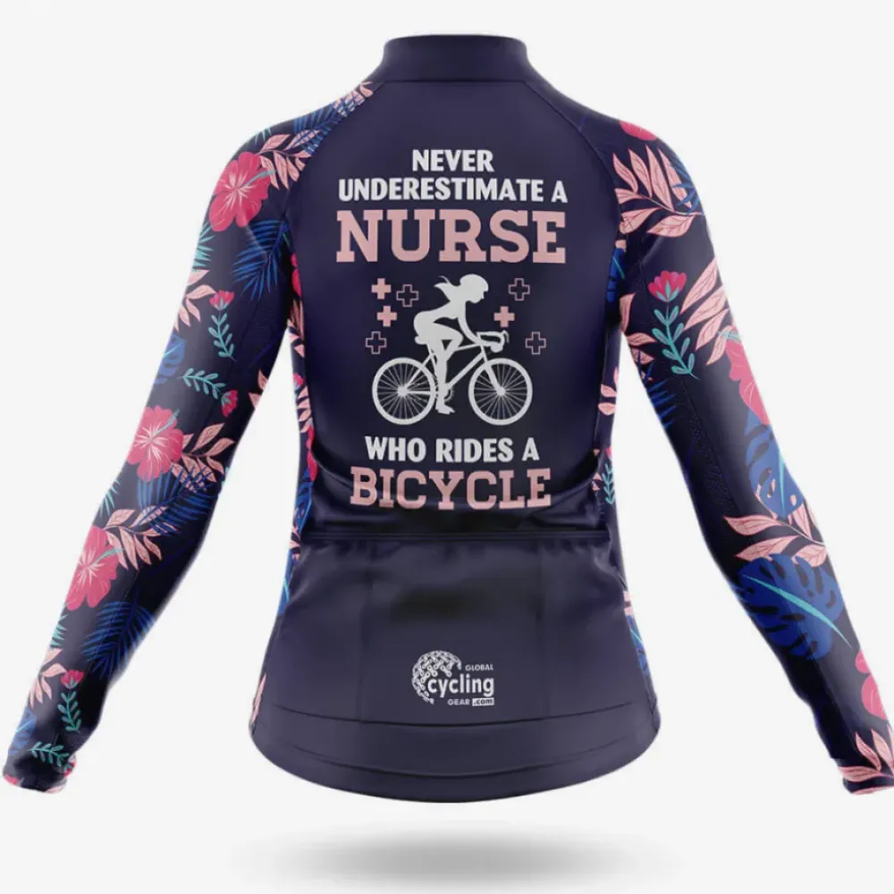 Cycling Nurse V4 Floral Navy/Pink/Blue