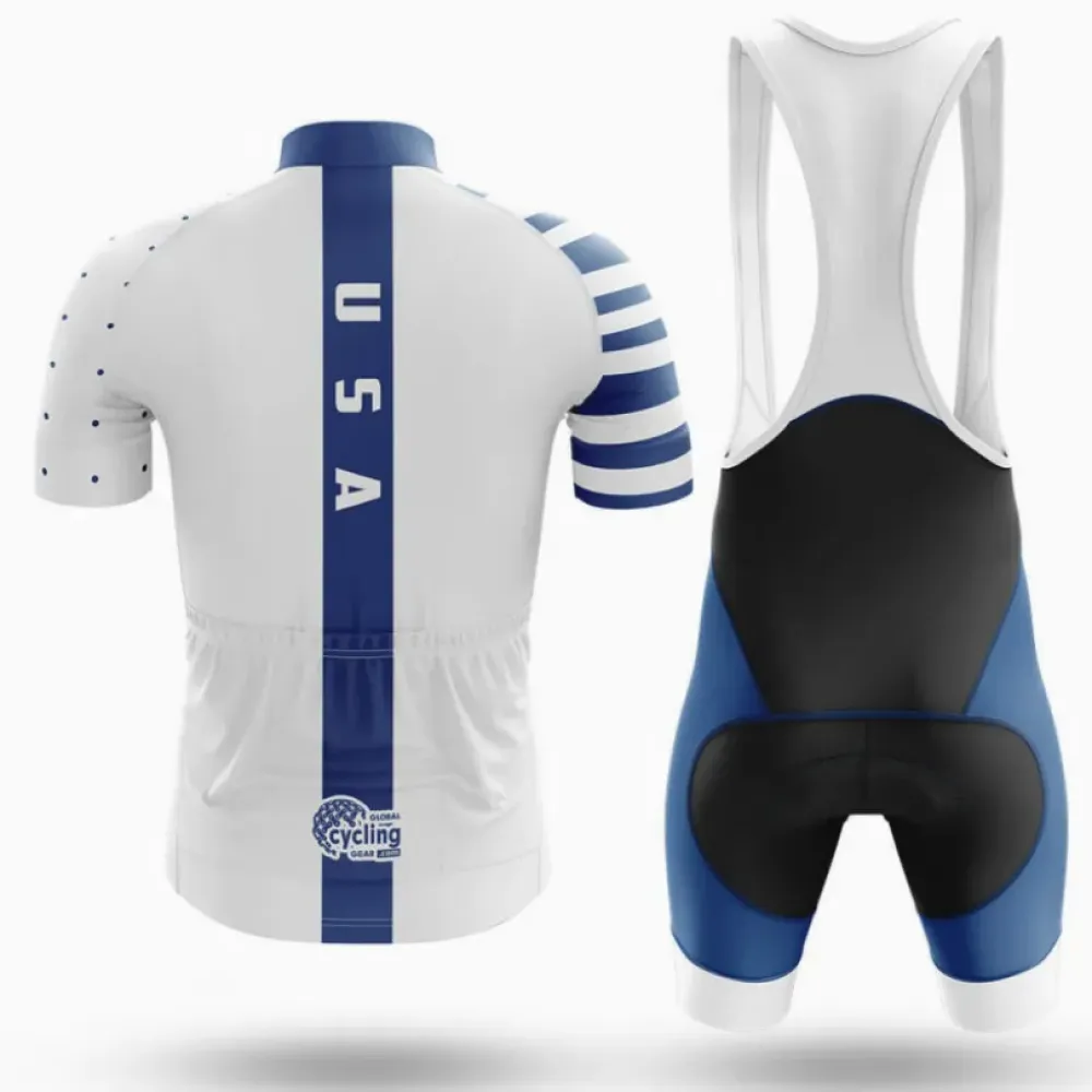 USA S20 Long Sleeve Cycling Jersey Navy/White/Grey