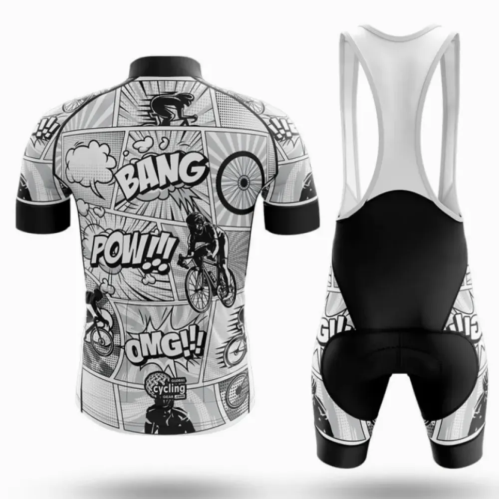 Bang Pow Long Sleeve Cycling Jersey Black/White/Grey