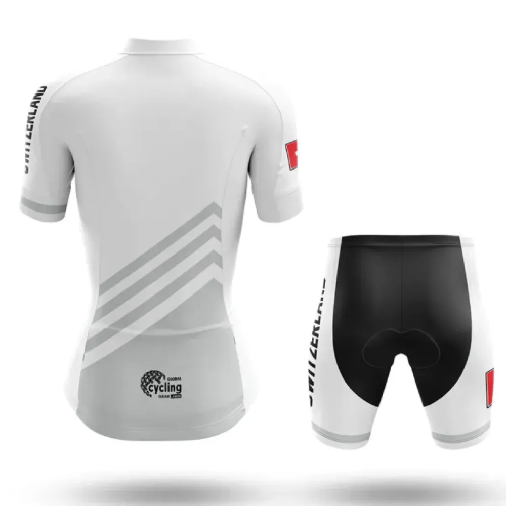 Switzerland S5 White Cycling Shorts
