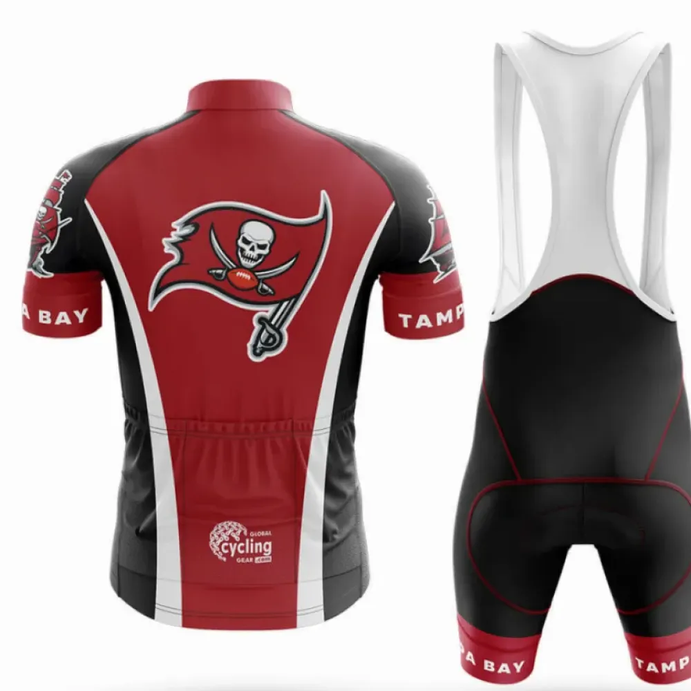 Buccaneers Cycling Kit Full Set Red/Black/White