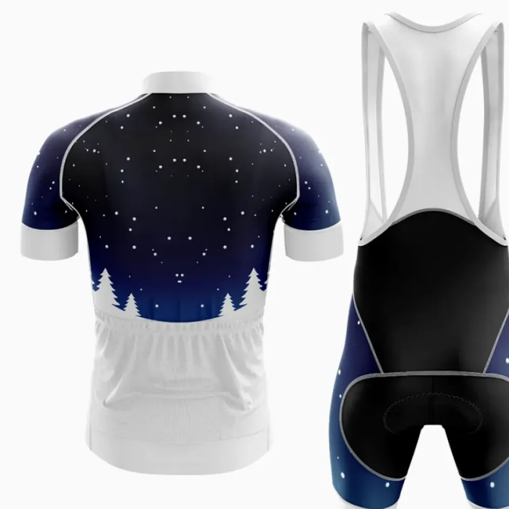 Christmas Old Man Bibs Navy/White/Blue