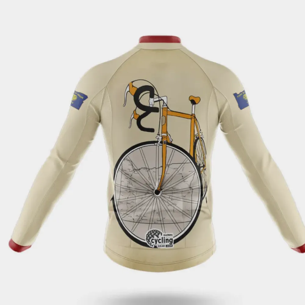 Oregon Riding Club Cycling Bibs Comfortable Black/Beige/Burgundy