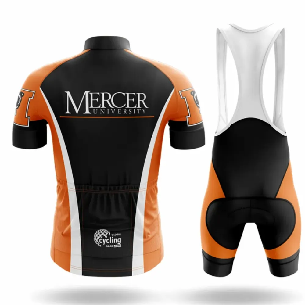 Mercer University Long Sleeve Cycling Jersey Black/Orange/White