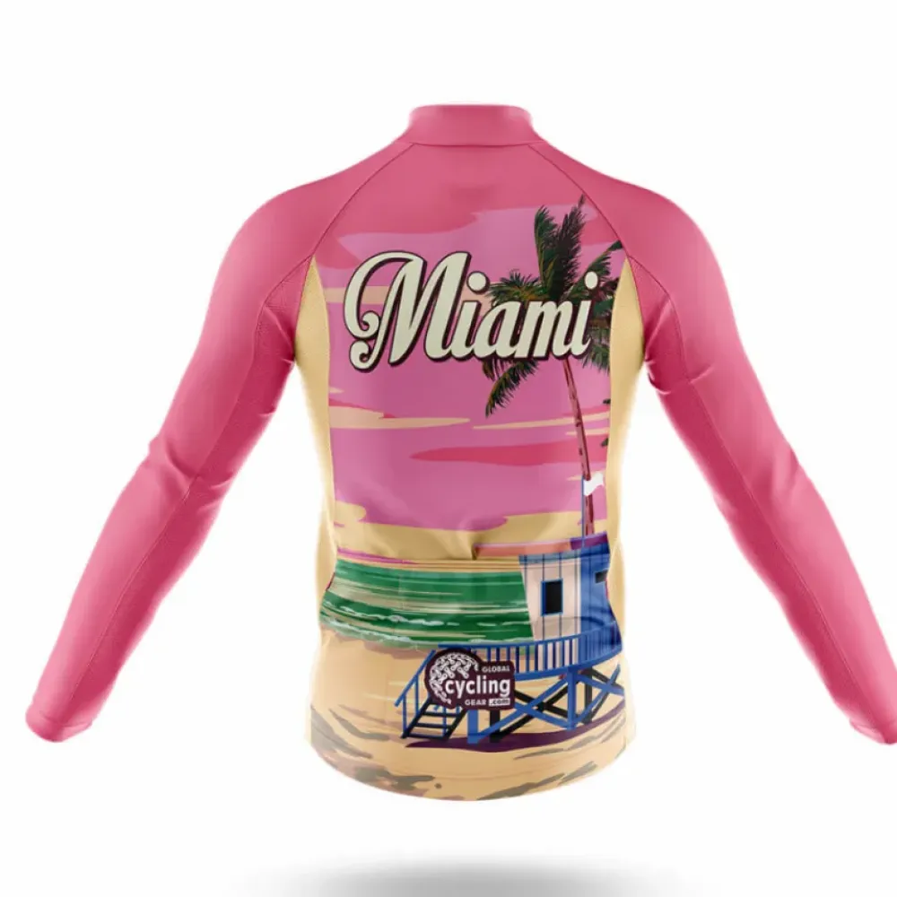 Miami FL Cycling Kit Full Set Pink/Black/Gold