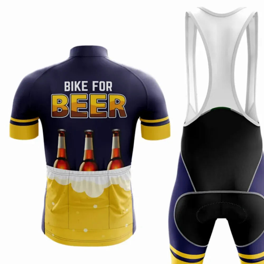 Beer Cycling Jersey Bike Brewery Navy/Yellow/White