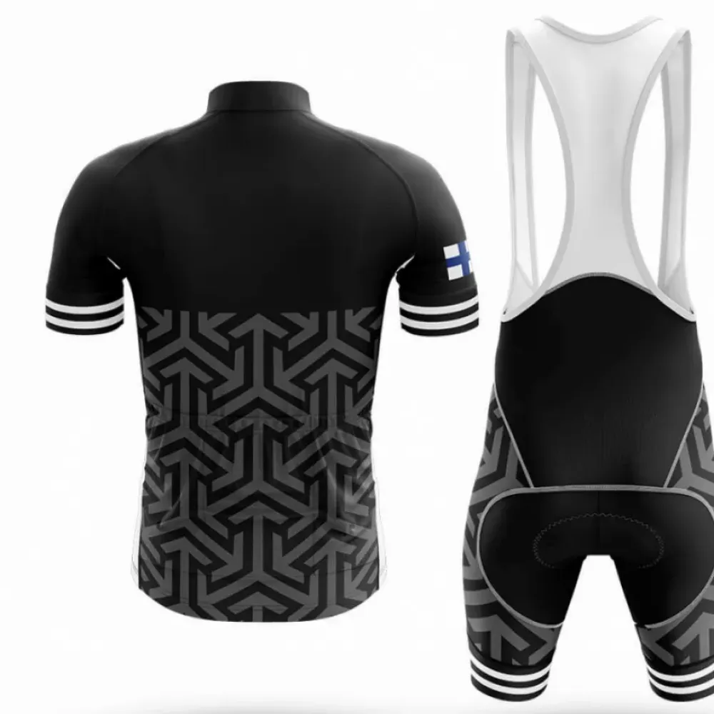 Finland V18 Cycling Bibs White/Black/Grey