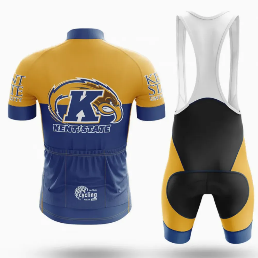 Kent State University Cycling Jersey Feature Navy/Gold/White