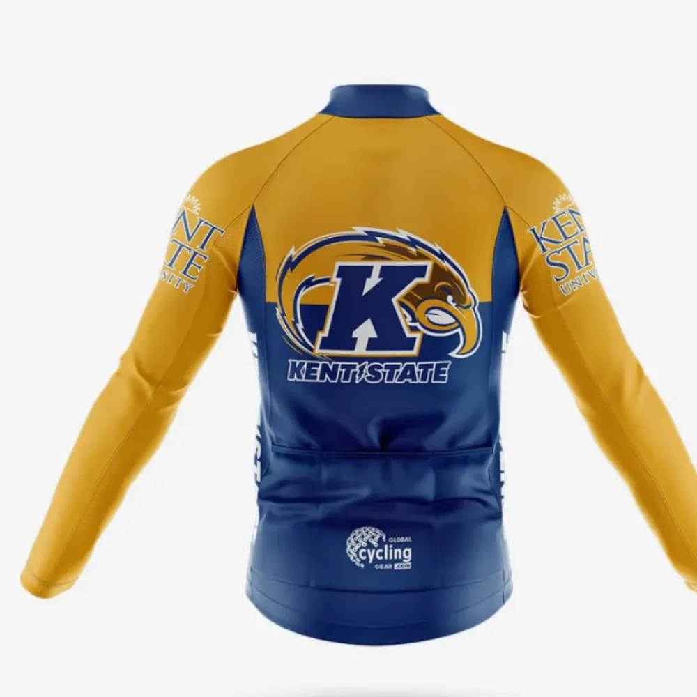 Kent State University Cycling Jersey Feature Navy/Gold/White