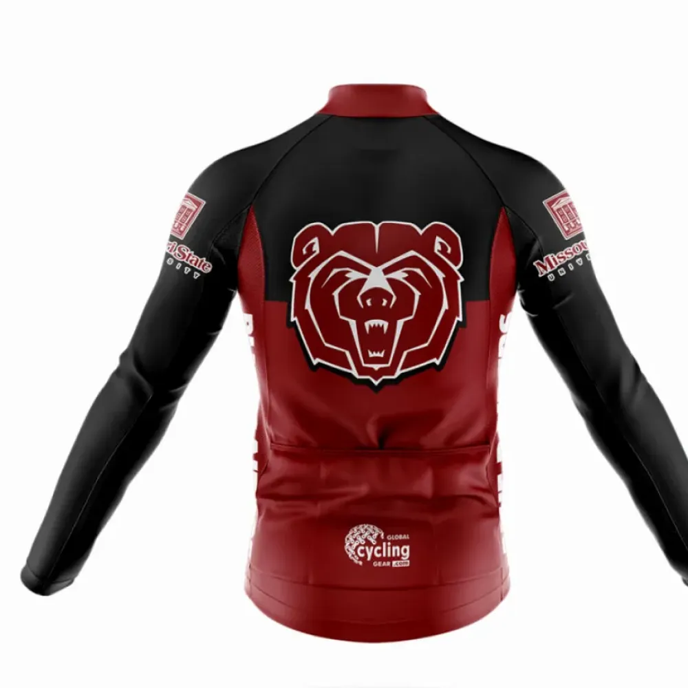Missouri State University Cycling Kit Full Set Ver.2 Bear Logo Maroon/Black/White